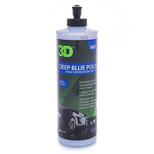 3D Metal Polish (Deep Blue) - 16 oz. | Wheel, Mags, Rim Cleaner, Metal Cleaner, Heavy-Duty Cleaning of Tarnished Metal, Diamond Plate, Polishes Brass, Silver, Chrome, Gold, and Copper