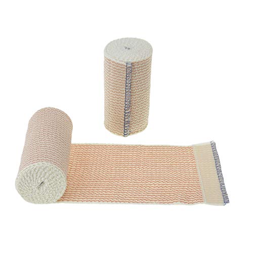 Dealmed 10 Pack 4' Elastic Bandage Wrap with Self-Closure, Comfort Compression Roll, 4.5 Yards Stretched