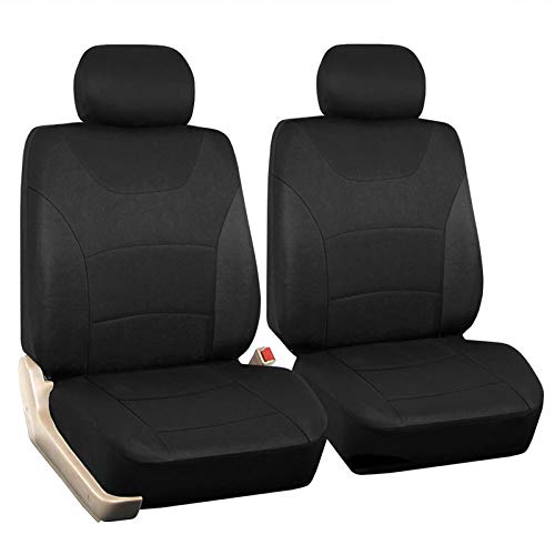 Car Front Seat Covers, Black Universal Fit Seat Covers for Sedan, Truck, SUV 1 Pair of Cloth Bucket Seat Covers