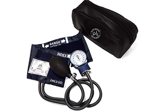 EMI Pediatric Aneroid Sphygmomanometer Manual Blood Pressure Monitor with Child Sized Cuff (Fits arms Size: 18.4 cm to 26.7 cm) and Carrying Case EBC-215