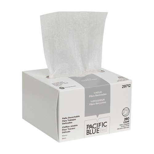 Accuwipe Eyeglass Wiping Cloth, 4.5'x7.9',White, Sold as 1 Box, 280 Each per Box