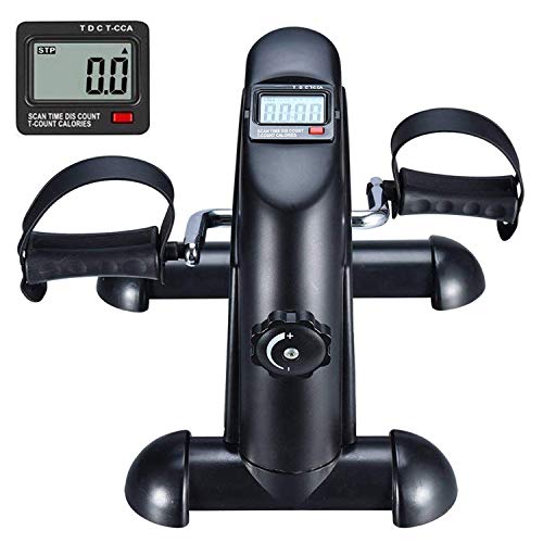 BOOKCYCLE Mini Exercise Bike Pedal Exerciser with LCD Monitor for Leg and Arm Exercise