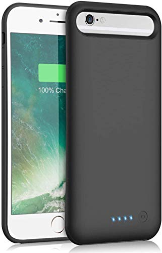 Kioson Battery Case for iPhone 6/6s/7/8, [Upgraded 6000mAh] Portable Ultra-Slim Protective Portable Charging Case, Extended Rechargeable Smart Battery Pack, Backup Charger Case(4.7inch)