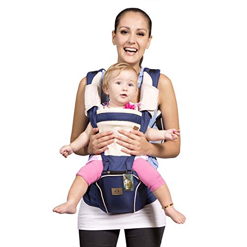 Bebamour New Style Designer Sling and Baby Carrier 2 in 1,Approved by U.S. Safety Standards with 2 Pieces Teething Pads,Dark Blue