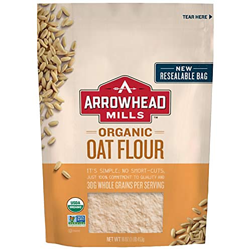 Arrowhead Mills Organic Oat Flour, 16 Ounce Bag (Pack of 6)