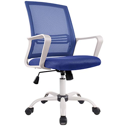Office Chair, Mid Back Mesh Office Computer Swivel Desk Task Chair, Ergonomic Executive Chair with Armrests