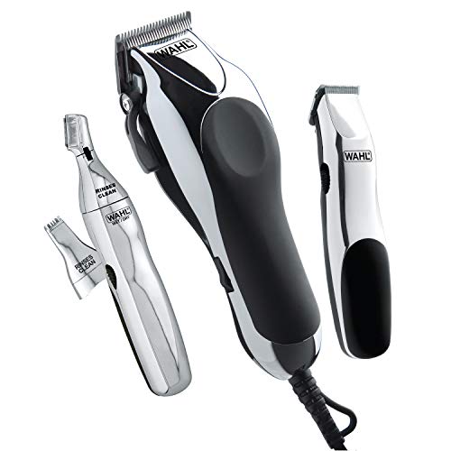 Wahl Clipper Home Barber Kit Model 79524-3001, Electric Clipper, Touch Up Trimmer & Personal Groomer – 30 Piece Kit for Professional Style Haircutting at Home –