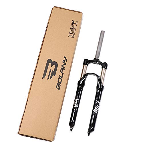 BUCKLOS US-Stock 26 27.5 29 Mountain Bike Fork 100mm Travel, 1-1/8 Straight Tube MTB Suspension Fork Disc Brake, 9mm QR Crown Lockout fit Mountain/Road XC AM FR Cycling