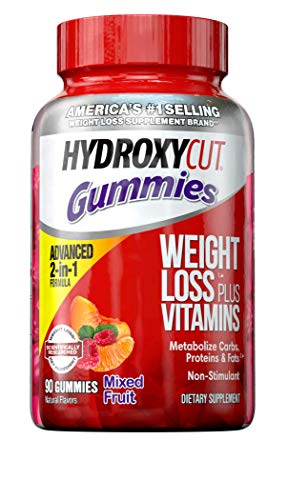 Hydroxycut Non-Stimulant Weight Loss Mixed Fruit Gummies, 90 Count