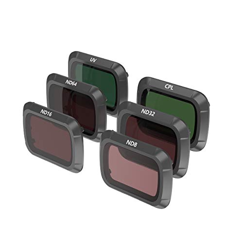 Skyreat ND Filters Set for DJI Mavic Air 2 Accessories,6 Pack-(CPL, UV, ND8, ND16, ND32, ND64)