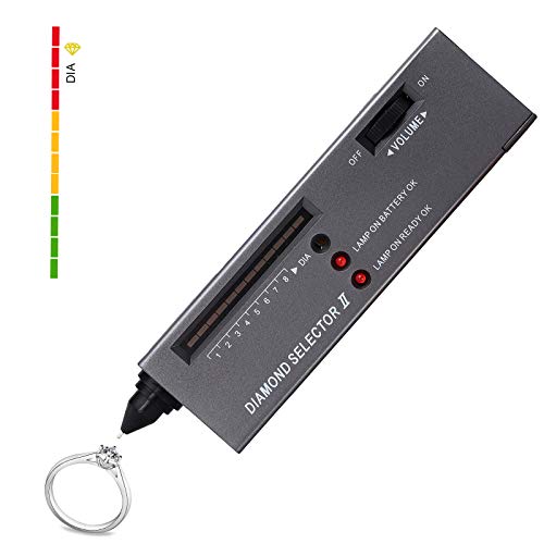 Tanice Diamond Tester Portable Diamond Selector II Tester with Carrying Case and 9V Battery for Diamond, Gems, Crystal, Agate, Jade
