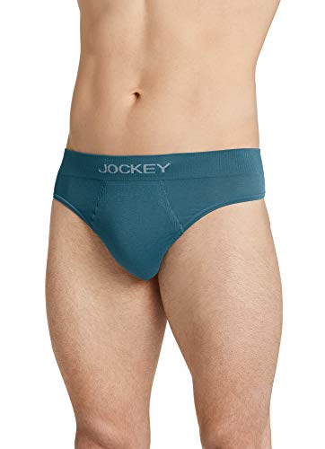 Jockey Men's Underwear FormFit Lightweight Seamfree Thong, Antique Azure, L