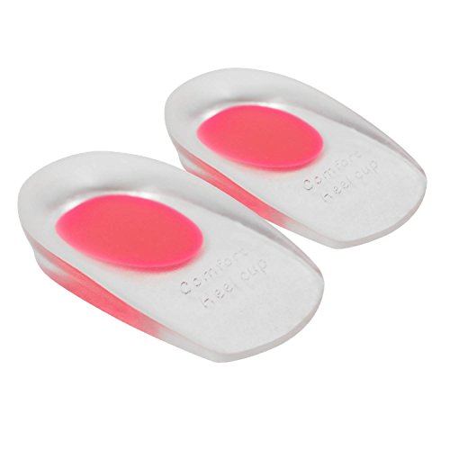 ViveSole Silicone Gel Heel Cups - Shoe Inserts for Plantar Fasciitis, Sore Heel, Bone Spur & Achilles Pain Relief Protectors - Foot Comfort Pads - Support (1 Pair, US Women's (4.5-8.5))