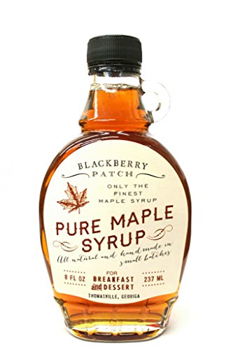 Pure Maple Syrup - Blackberry Patch Syrups 3 Ingredients 8 oz Bottle – Perfect on Pancakes, Waffles & French Toast, Great Dessert Topping (Pure Maple, 8 Ounce)