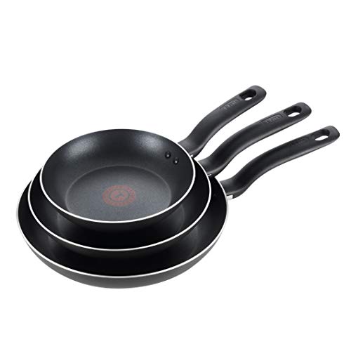 T-fal Specialty 3 PC Initiatives Nonstick Inside and Out, 8', 9.5', 11', Black