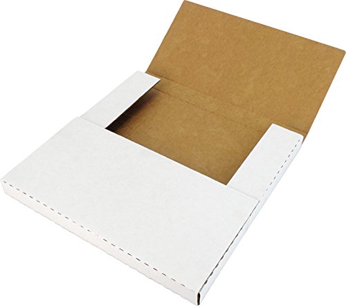 (10) White Vinyl Record LP Shipping Mailer Boxes - Holds 1 to 3 12' Records - Adjustable Height - Strong 200# Test Cardboard #12BC01VDWH