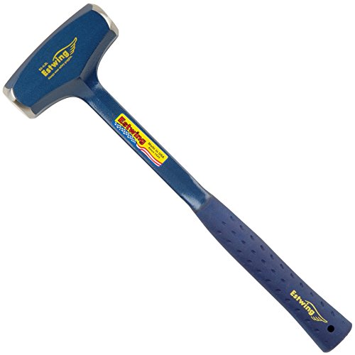 Estwing BIG BLUE Drilling/Crack Hammer - 4-Pound Long Handle Sledge with Forged Steel Construction & Shock Reduction Grip - B3-4LBL