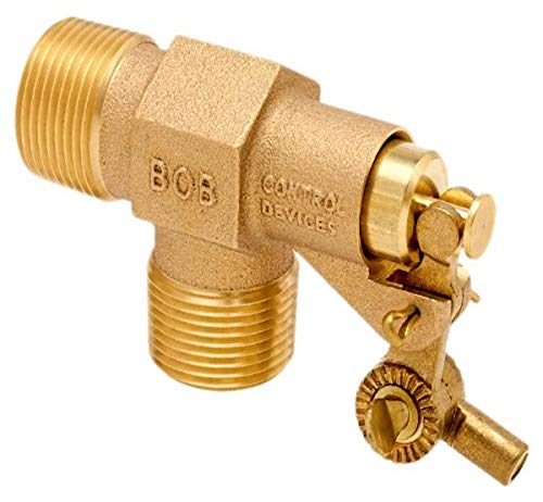 Robert Manufacturing R400 Series Bob Red Brass Float Valve, 3/4' NPT Male Inlet x 3/4' NPT Male Outlet, 39.9 gpm at 85 psi Pressure