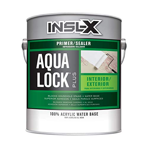 INSL-X AQ040009A-01 Aqua Lock Plus 100% Acrylic Water-Based Sealer Primer, 1 Gallon, White