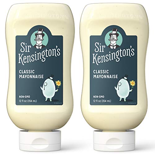 Sir Kensington's Mayonnaise, Classic Mayo, Gluten Free, Non- GMO Project Verified, Certified Humane Free Range Eggs, Shelf -Stable, 12 oz (Pack of 2)