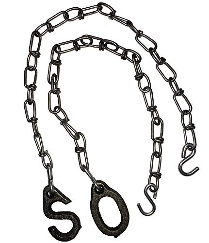 RCK Sales Fireplace Cast Iron Chimney Damper Chains Both Open and Close 18' Long