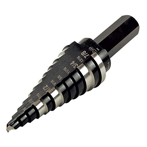 Klein Tools KTSB14 Step Drill Bit #14 Double-Fluted, 3/16 to 7/8-Inch