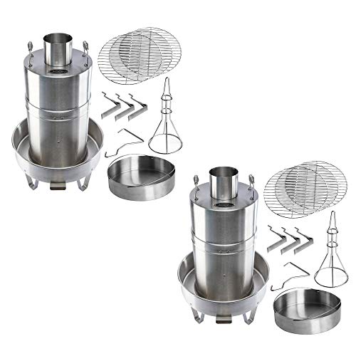 Orion Cooker Outdoor Convection Cooker Stainless BBQ Smoker Turkey Fryer 2 Pack