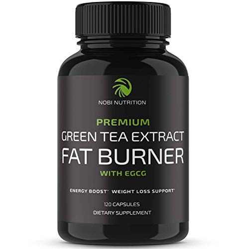 Nobi Nutrition Green Tea Fat Burner - Green Tea Extract Supplement with EGCG - Diet Pills, Appetite Suppressant, Metabolism & Thermogenesis Booster - Healthy Weight Loss for Women & Men (120 ct)