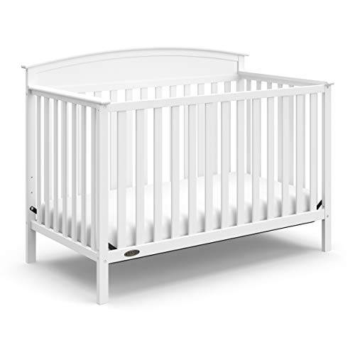 Graco Benton 4-in-1 Convertible Crib, White, Solid Pine and Wood Product Construction, Converts to Toddler Bed or Day Bed (Mattress Not Included)