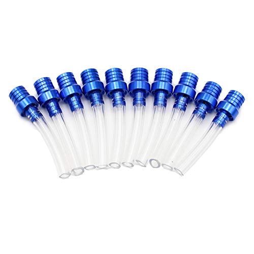10 Pack Motorcycle Gas Cap Breather Tube Vent for Fits all factory Honda CRF, XR, CR, all Quads, all Yamaha Off-road motorcycle， Blue