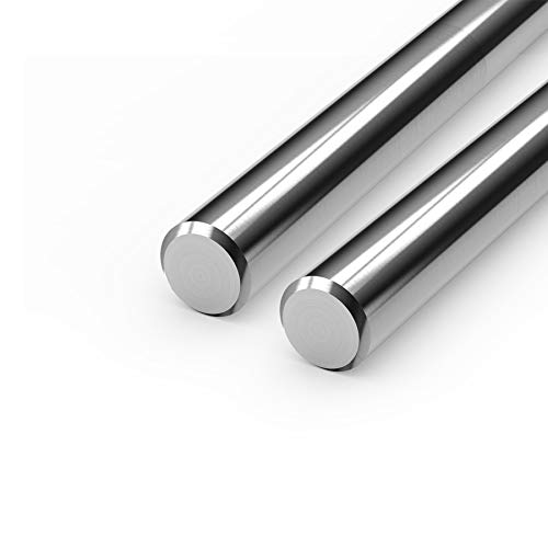 Linear Motion Rods, FEYRINX 2PCS 8mm x 200mm (.315 x 7.87 inches) Case Hardened Chrome Linear Rail Shaft for 3D Printer, DIY, CNC - Metric h8 Tolerance