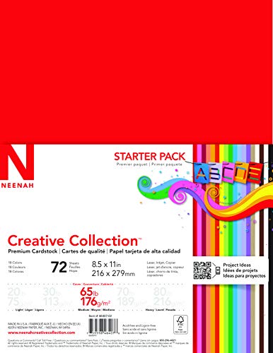 Wausau Creative Collection Classics Specialty Cardstock Starter Kit, 8.5 X 11 Inches, 72 Count Assortment (46407-02)