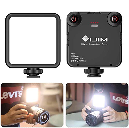 VL-81 LED Video Light w Softbox, Portable Camera Photo Light CRI95+ 3200K-5600K Bi-Color 3000mAh Rechargeable Battery Dimmable Panel for DJI OSMO Mobile 3 Pocket Sony A6400 6500 GoPro 8 7 6 5 Vlogging