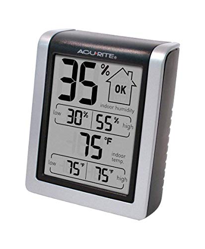 AcuRite 00613 Digital Hygrometer & Indoor Thermometer Pre-Calibrated Humidity Gauge, 3' H x 2.5' W x 1.3' D