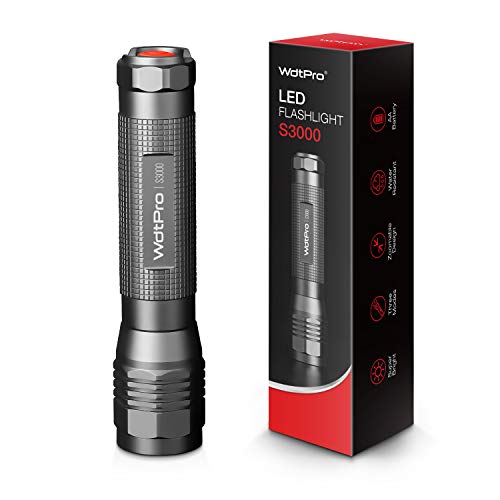 High-Powered LED Flashlight S3000, WdtPro Super Bright Flashlights - High Lumen, IP67 Water Resistant, 3 Modes and Zoomable for Camping, Emergency, Hiking, Gift
