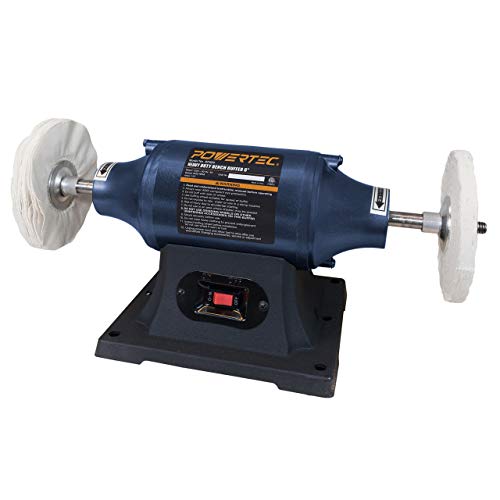 POWERTEC BF600 Heavy Duty Bench Buffer, 6-Inch