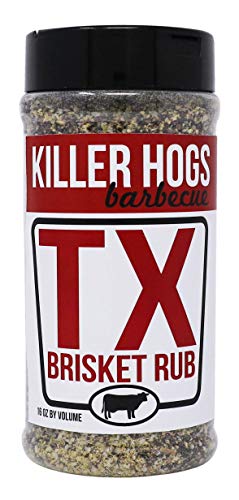 Killer Hogs TX Brisket Rub | Championship BBQ and Grill Seasoning for Texas Brisket | Great on Brisket, Ribs, Steaks, or Turkey | 16 oz
