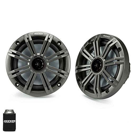 KICKER 6.5' Charcoal Marine Speakers (Qty 2) 1 Pair of OEM Replacement Speakers