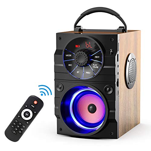 EIFER Portable Bluetooth Speaker Subwoofer Heavy Bass Wireless Outdoor Party Speaker MP3 Player Line in Speakers Support Remote Control FM Radio TF Card LCD Display for Home Party Phone Computer PC