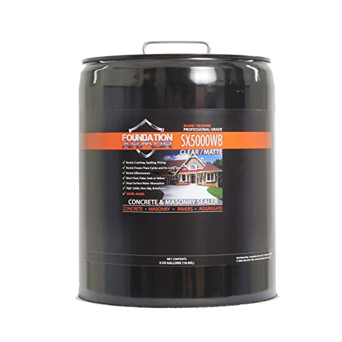 5-Gal. SX5000 WB DOT Approved Water Based Silane Siloxane Penetrating Concrete Sealer, Brick Sealer, and Paver Sealer