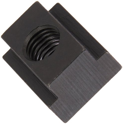 1018 Steel T-Slot Nut, Black Oxide Finish, Grade 8, Tapped Through, 1/2'-13 Threads, 5/8' Height, 5/8' Slot Depth, Made in US (Pack of 5)