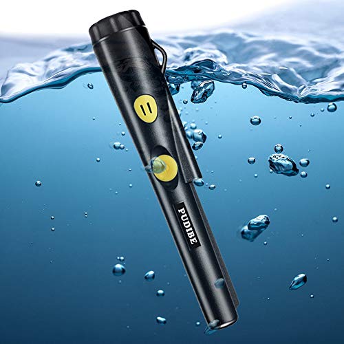 Fully Waterproof Pinpoint Metal Detector Pinpointer - 360°Search Treasure Pinpointing Finder Probe with Belt Holster Metal Detector for Adults and Kids (Fully Waterproof pinpointer-Black)