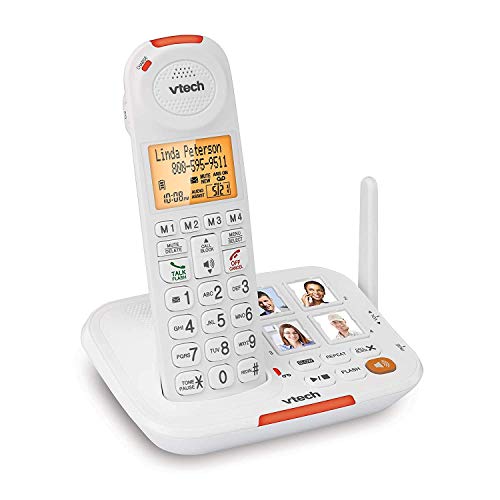 VTech SN5127 Amplified Cordless Senior Phone System with 90DB Extra-Loud Visual Ringer, Big Buttons & Large Display