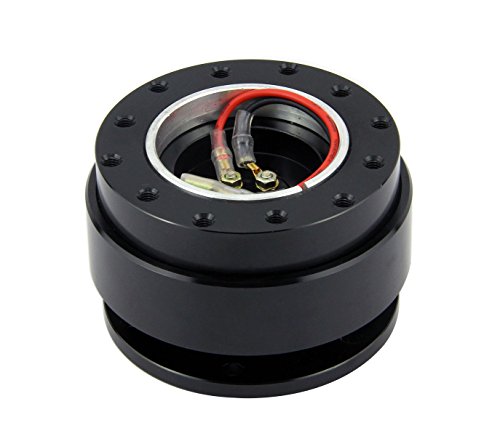 Leadrise Black Steering Wheel Quick Release Hub Adapter Snap Off Boss Kit Universal