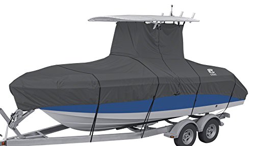 Classic Accessories StormPro Heavy Duty Center Console T-Top Roof Boat Cover, For 22'-24' Long, up to 116' Beam Width