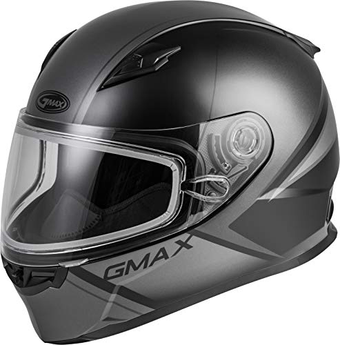 GMAX FF-49S Hail Adult Snowmobile Helmet - Matte Black/Grey/Large