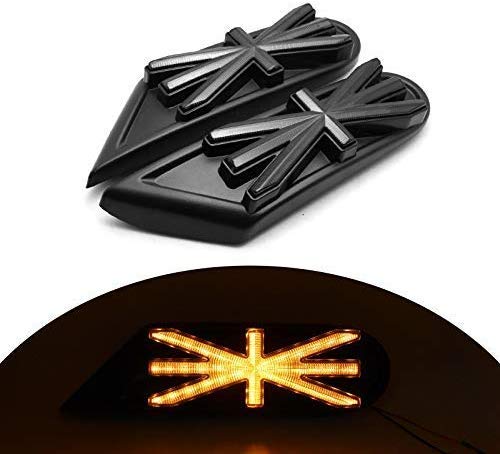 YaaGoo Dynamic Blinking Side Marker LED Lights for Mini Cooper R55 R56 R57 R58 R59, Union Jack, Amble, Sequential Flowing