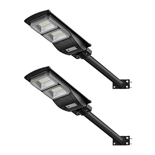 LOVUS Solar Powered Street Light, 2 Pack LED Solar Street Lamp Outdoor Dusk to Dawn for Street Area Lighting, ST40-039-2