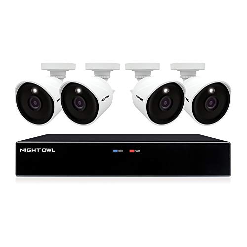 Night Owl CCTV Video Home Security Camera System with 4 Wired 4K Ultra HD Indoor/Outdoor Cameras with Night Vision (Expandable up to a Total of 8 Wired Cameras) and 2TB Hard Drive