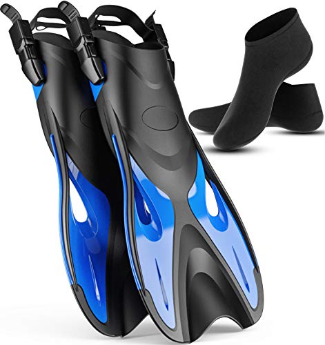 cozia design Adjustable Snorkel Fins with Neoprene Socks (Medium)